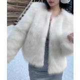 ファーショートコート フェイクファー もこもこ | Riff | 詳細画像65