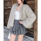 ファーショートコート フェイクファー もこもこ | Riff | 詳細画像71