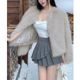 ファーショートコート フェイクファー もこもこ | Riff | 詳細画像76