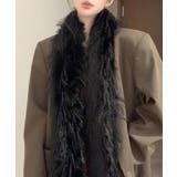 ブラック | ファーマフラー ショール フェイクファー | Riff