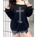 クロスデザイントップス ロゴプリント ロゴ | Riff | 詳細画像4 