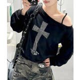 クロスデザイントップス ロゴプリント ロゴ | Riff | 詳細画像6 