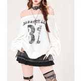 ナンバーロゴプリントオフショルスウェット ワンショル トレーナー | Riff | 詳細画像3