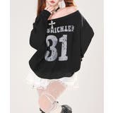 ナンバーロゴプリントオフショルスウェット ワンショル トレーナー | Riff | 詳細画像6