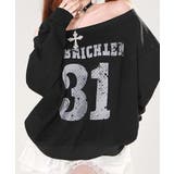 ナンバーロゴプリントオフショルスウェット ワンショル トレーナー | Riff | 詳細画像8