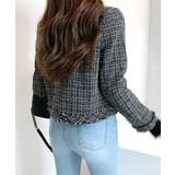 ツイードノーカラージャケット ツイードジャケット フリンジ | Riff | 詳細画像15 