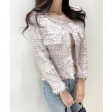 ツイードノーカラージャケット ツイードジャケット フリンジ | Riff | 詳細画像17 