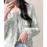 ツイードノーカラージャケット ツイードジャケット フリンジ | Riff | 詳細画像30 