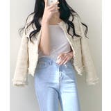 ツイードノーカラージャケット ツイードジャケット フリンジ | Riff | 詳細画像41 