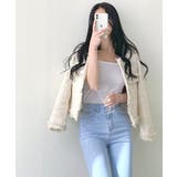 ツイードノーカラージャケット ツイードジャケット フリンジ | Riff | 詳細画像42 