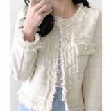 ツイードノーカラージャケット ツイードジャケット フリンジ | Riff | 詳細画像44 