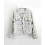 ツイードノーカラージャケット ツイードジャケット フリンジ | Riff | 詳細画像49 