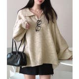 ポロ襟風ニットプルオーバー セーター オーバーサイズ | Riff | 詳細画像11 