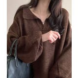 ポロ襟風ニットプルオーバー セーター オーバーサイズ | Riff | 詳細画像13 