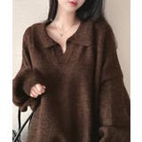 ポロ襟風ニットプルオーバー セーター オーバーサイズ | Riff | 詳細画像19 