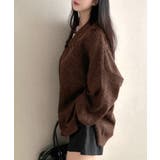 ポロ襟風ニットプルオーバー セーター オーバーサイズ | Riff | 詳細画像21 