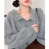 ポロ襟風ニットプルオーバー セーター オーバーサイズ | Riff | 詳細画像25 