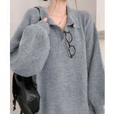 ポロ襟風ニットプルオーバー セーター オーバーサイズ | Riff | 詳細画像28 