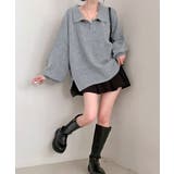 ポロ襟風ニットプルオーバー セーター オーバーサイズ | Riff | 詳細画像30 