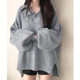 ポロ襟風ニットプルオーバー セーター オーバーサイズ | Riff | 詳細画像31 