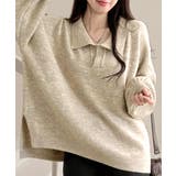 ポロ襟風ニットプルオーバー セーター オーバーサイズ | Riff | 詳細画像7 