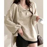 ポロ襟風ニットプルオーバー セーター オーバーサイズ | Riff | 詳細画像9 