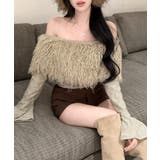 オフショルファートップス オフショルダー Tシャツ | Riff | 詳細画像15