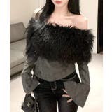 グレー | オフショルファートップス オフショルダー Tシャツ | Riff