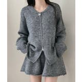 ダブルジップニット&ミニニットスカート セットアップ カーディガン | Riff | 詳細画像14 