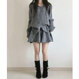 ダブルジップニット&ミニニットスカート セットアップ カーディガン | Riff | 詳細画像16 