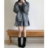 ダブルジップニット&ミニニットスカート セットアップ カーディガン | Riff | 詳細画像18 