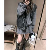 ダブルジップニット&ミニニットスカート セットアップ カーディガン | Riff | 詳細画像20 