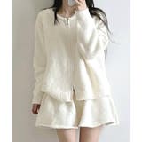 ダブルジップニット&ミニニットスカート セットアップ カーディガン | Riff | 詳細画像7 