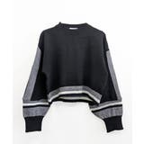 配色クルーネックニット ショート丈 バルーン袖 | Riff | 詳細画像13 