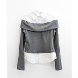 オフショルトップスレイヤード風シャツ フェイクレイヤード ドッキング | Riff | 詳細画像25 