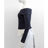 オフショルトップスレイヤード風シャツ フェイクレイヤード ドッキング | Riff | 詳細画像27 