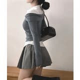 オフショルトップスレイヤード風シャツ フェイクレイヤード ドッキング | Riff | 詳細画像17 