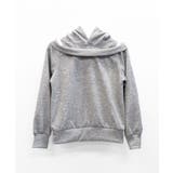 オープンショルダーフードスウェット 肩開き レイヤード | Riff | 詳細画像7 