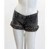 折り返しヒョウ柄デニムショートパンツ 短パン ショート丈 | Riff | 詳細画像19 