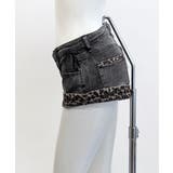 折り返しヒョウ柄デニムショートパンツ 短パン ショート丈 | Riff | 詳細画像20 