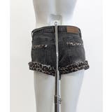 折り返しヒョウ柄デニムショートパンツ 短パン ショート丈 | Riff | 詳細画像21 