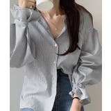 ストライプシャツ オーバーサイズ ロングシャツ | Riff | 詳細画像10 