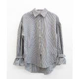 ストライプシャツ オーバーサイズ ロングシャツ | Riff | 詳細画像14 