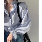 ストライプシャツ オーバーサイズ ロングシャツ | Riff | 詳細画像5 