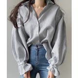 ストライプシャツ オーバーサイズ ロングシャツ | Riff | 詳細画像8 