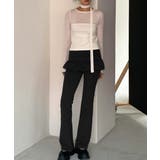 レイヤードスカートパンツ 重ね着風 ロングパンツ | Riff | 詳細画像18 