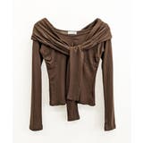 オフショルフロントリボントップス オフショルダー Tシャツ | Riff | 詳細画像21 