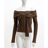 オフショルフロントリボントップス オフショルダー Tシャツ | Riff | 詳細画像22 