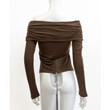 オフショルフロントリボントップス オフショルダー Tシャツ | Riff | 詳細画像24 