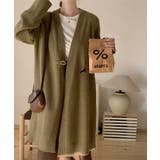 ロングニットカーディガン トグルボタン ガウン | Riff | 詳細画像17